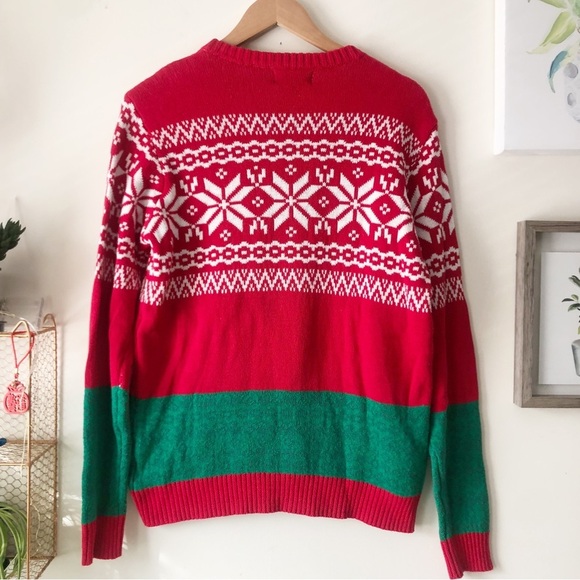 Blizzard Bay Unisex T-Rex Tiny Arms 100% Cotton Ugly Christmas Sweater - Picture 3 of 10